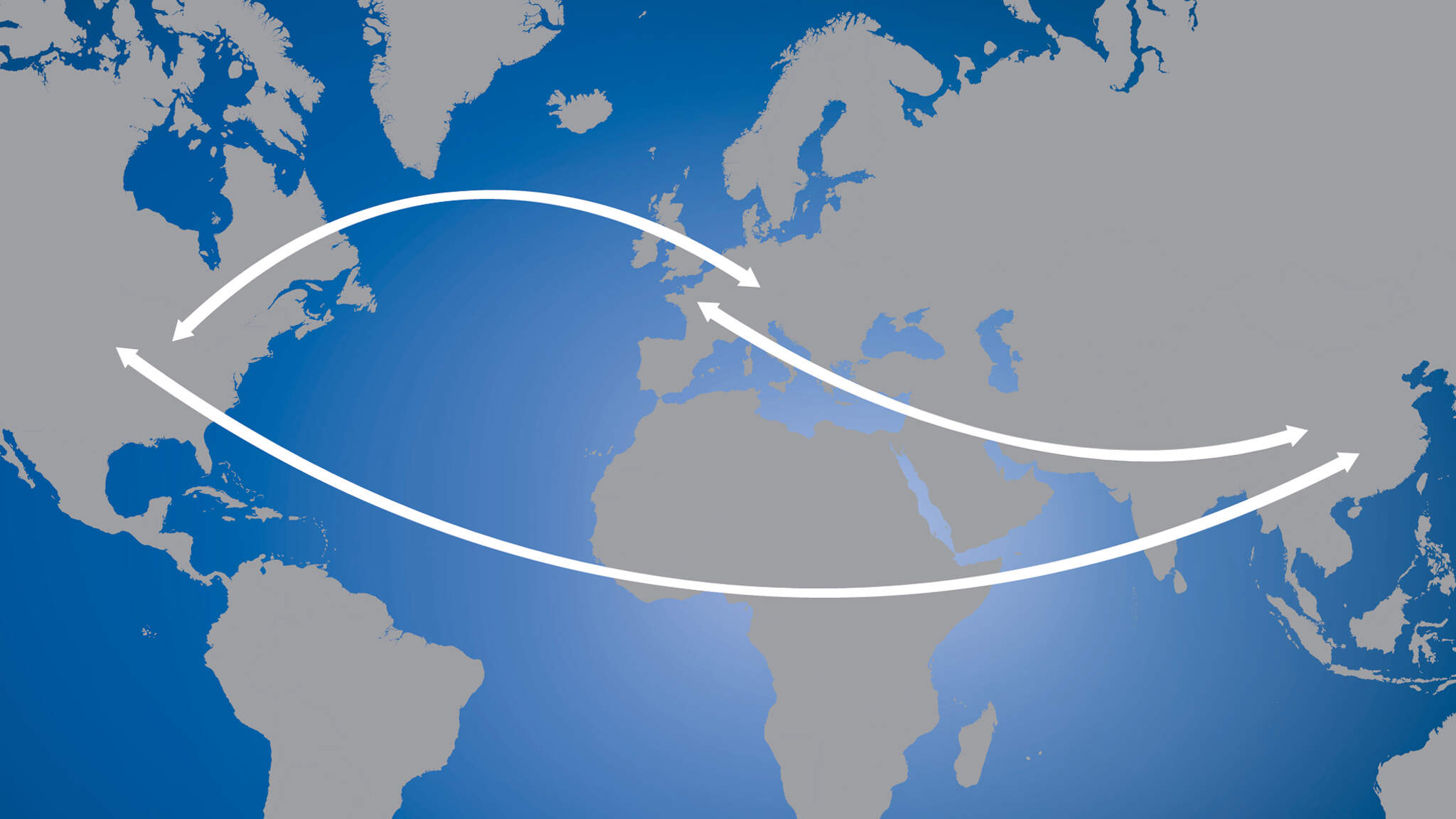 Regelmäßige Abfahrten rund um den Globus“